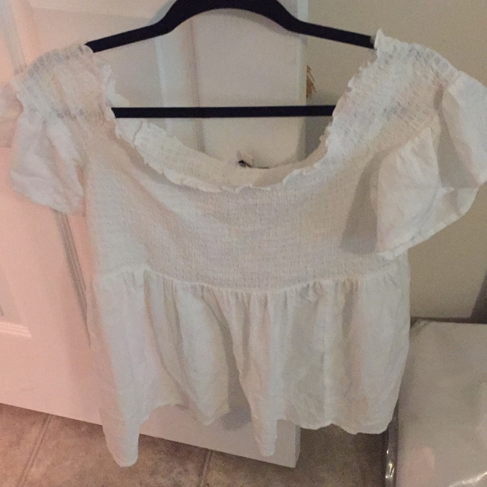 Fun off the shoulder blouse!